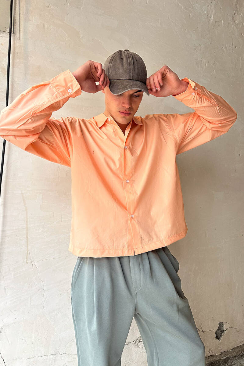 Yavruağzı Oversize Gömlek 