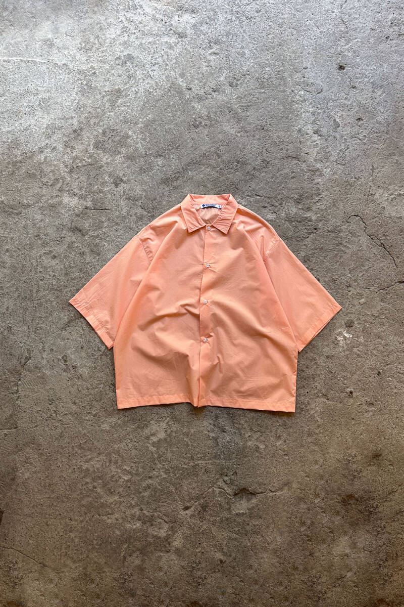 Yavruağzı Yarım Kol Oversize Gömlek - 1