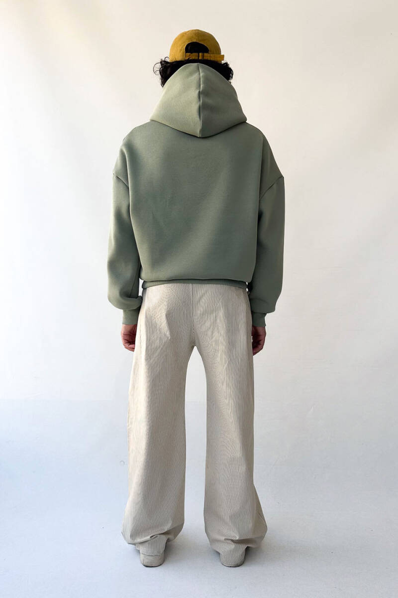 Yeşil Oversize Boxy Fit Hoodie - 6