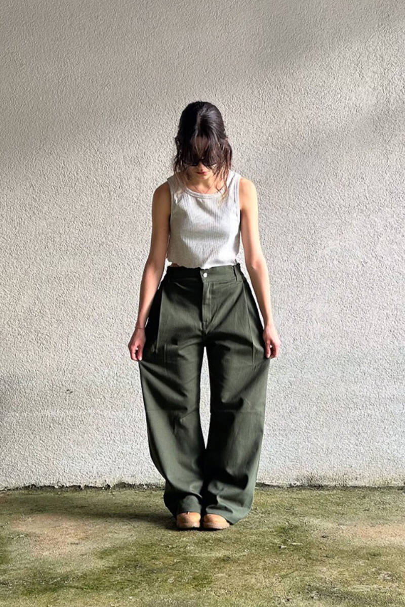 Yeşil Fenna V1 Gabardin Pantolon - 10