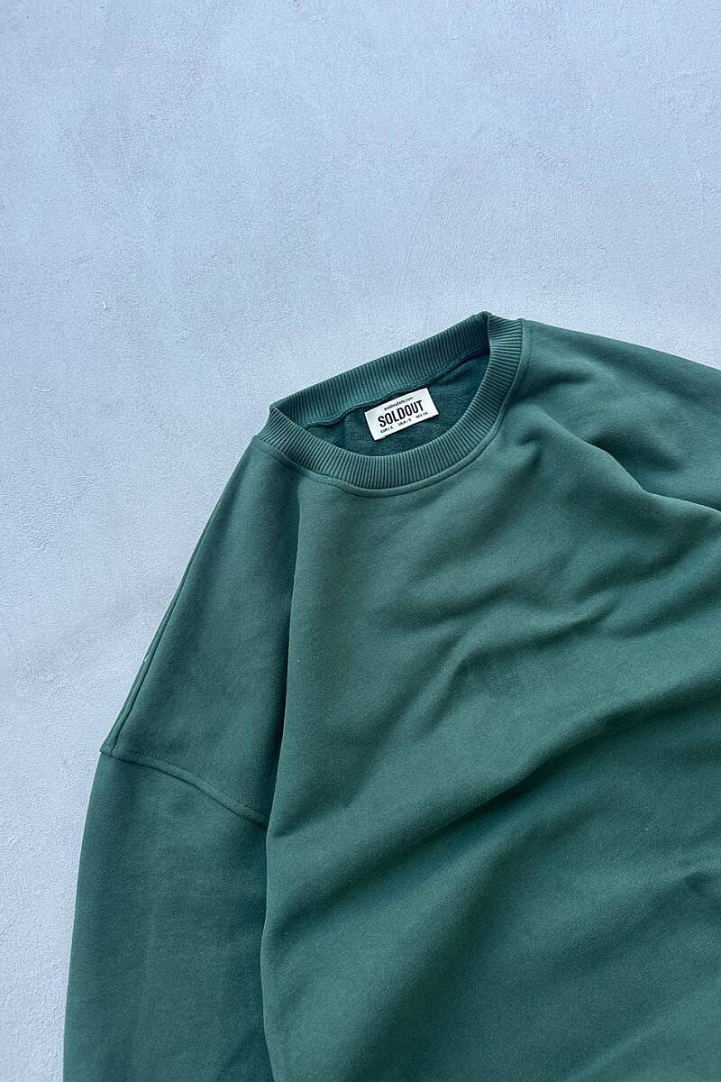 Yeşil Heavyweight (450GSM) Oversize Boxy Fit Sweatshirt - 3