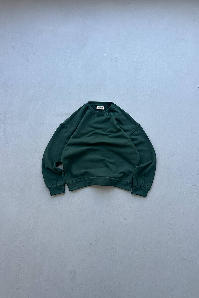 Yeşil Heavyweight (450GSM) Oversize Boxy Fit Sweatshirt - SOLDOUT