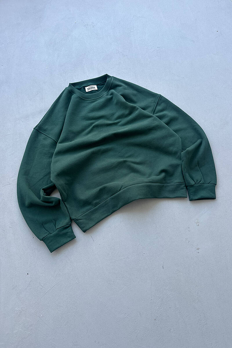 Yeşil Heavyweight (450GSM) Oversize Boxy Fit Sweatshirt - SOLDOUT (1)