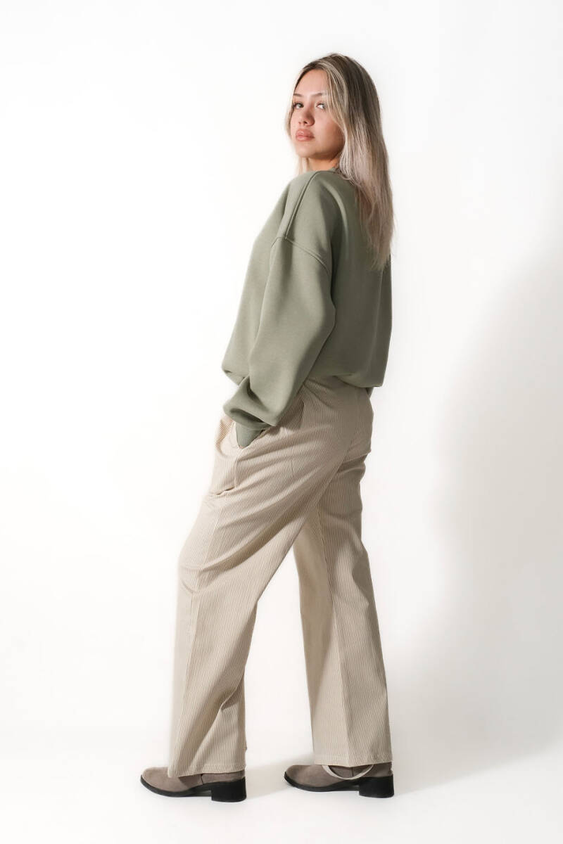 Yeşil Oversize Boxy Fit Sweatshirt - 6