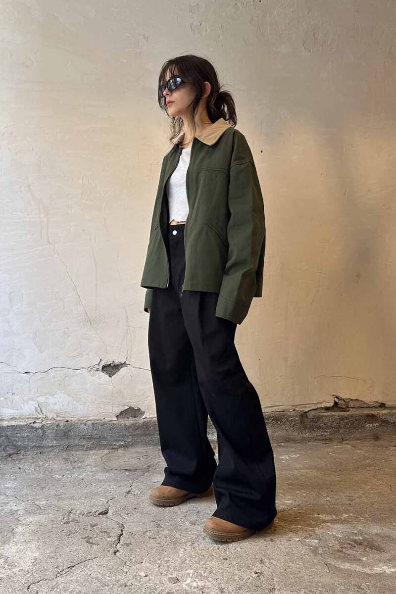 Yeşil Workwear Boxy Fit Ceket - 9