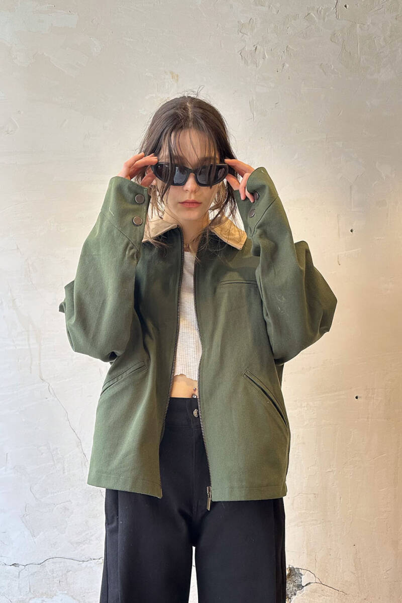 Yeşil Workwear Boxy Fit Ceket - 8