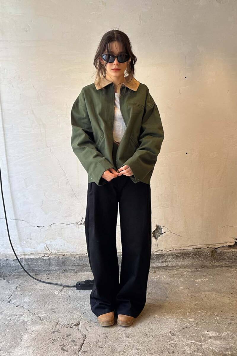 Yeşil Workwear Boxy Fit Ceket - 12