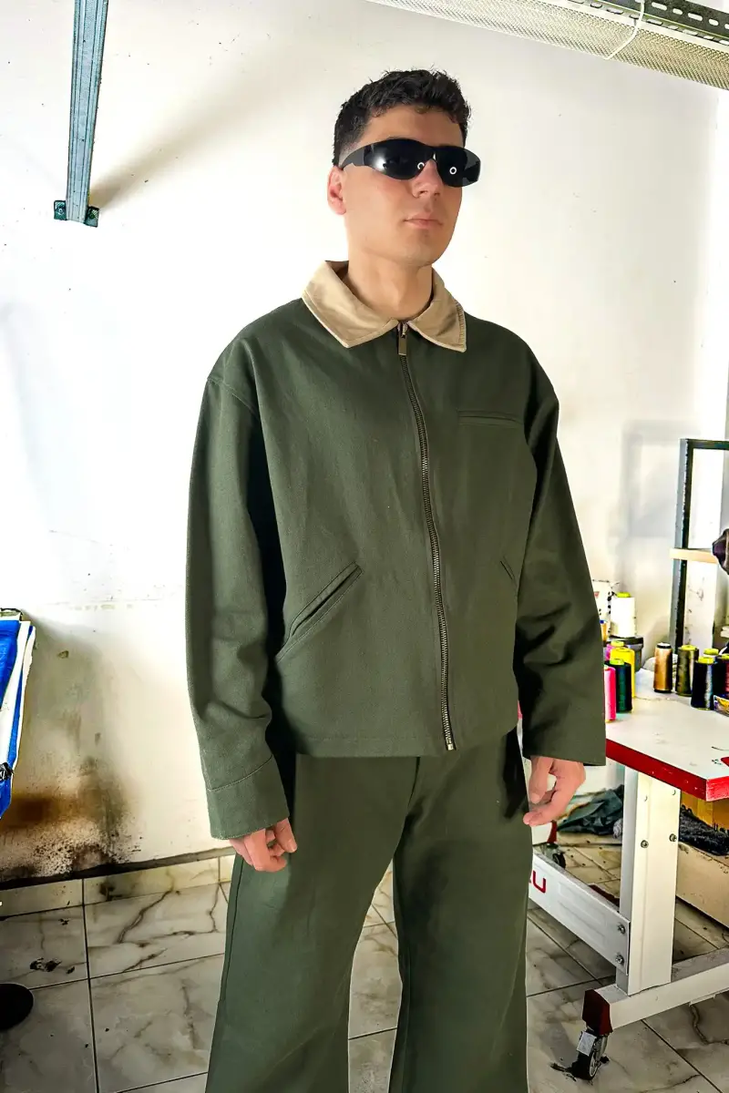 Yeşil Workwear Boxy Fit Ceket - 13