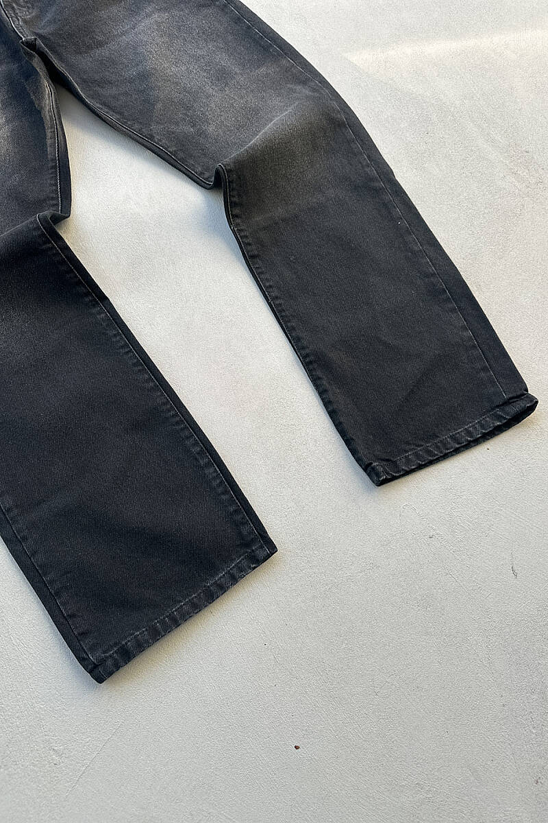 Yıkamalı Siyah Regular Fit Jean - 3