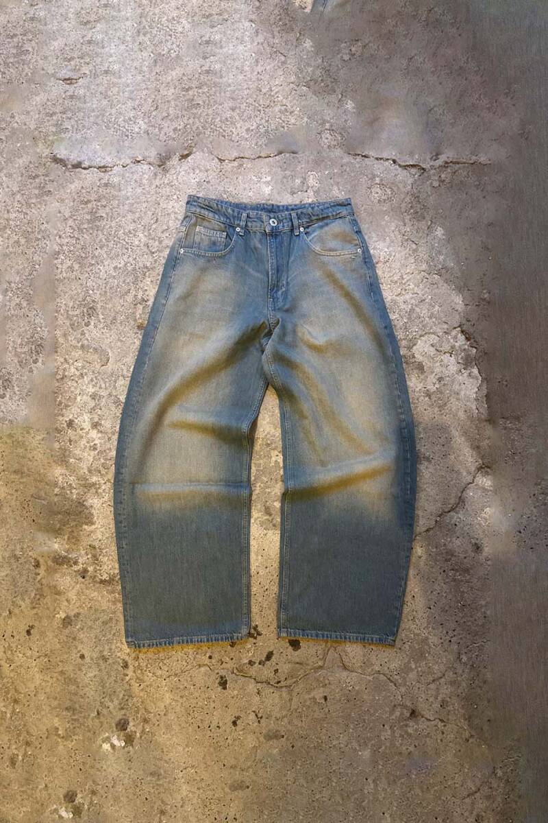 Yıkamalı Mavi Extra Baggy Fit Jean - SOLDOUT