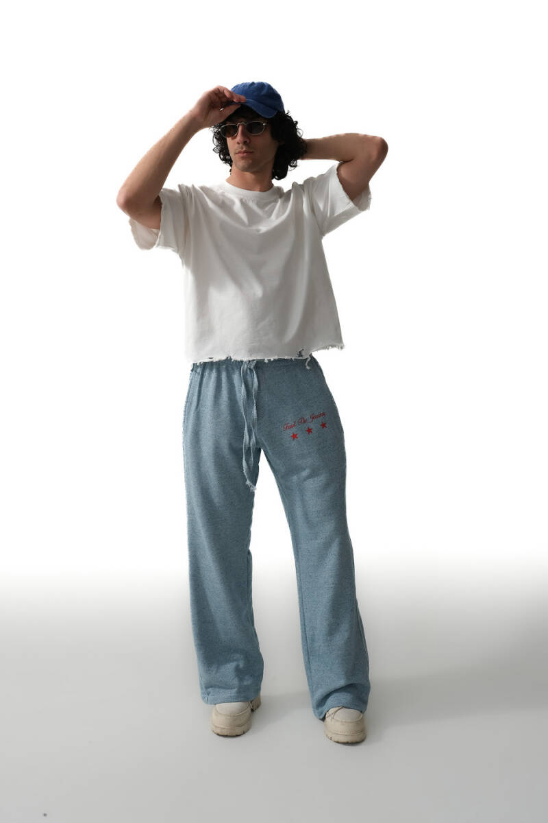 Yırtık Detaylı Beyaz Boxy Fit Crop Tişört - 4