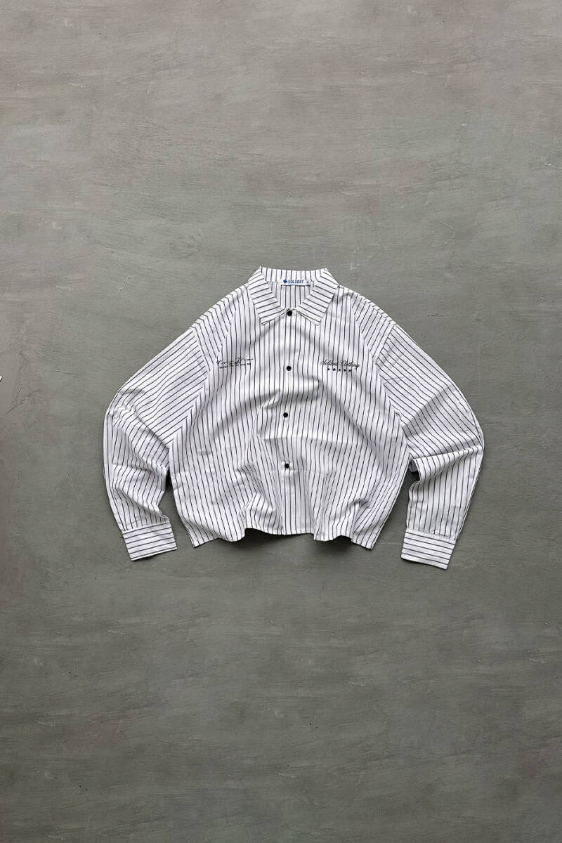 Zat-ı Hak'ta Siyah Çizgili Oversize Gömlek - SOLDOUT (1)